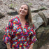 Artlux ~ 'Damson' Multi | Navy Marocaine Viscose Crepe ~ Made in Italy ~ *Clearance Sale 30% Off
